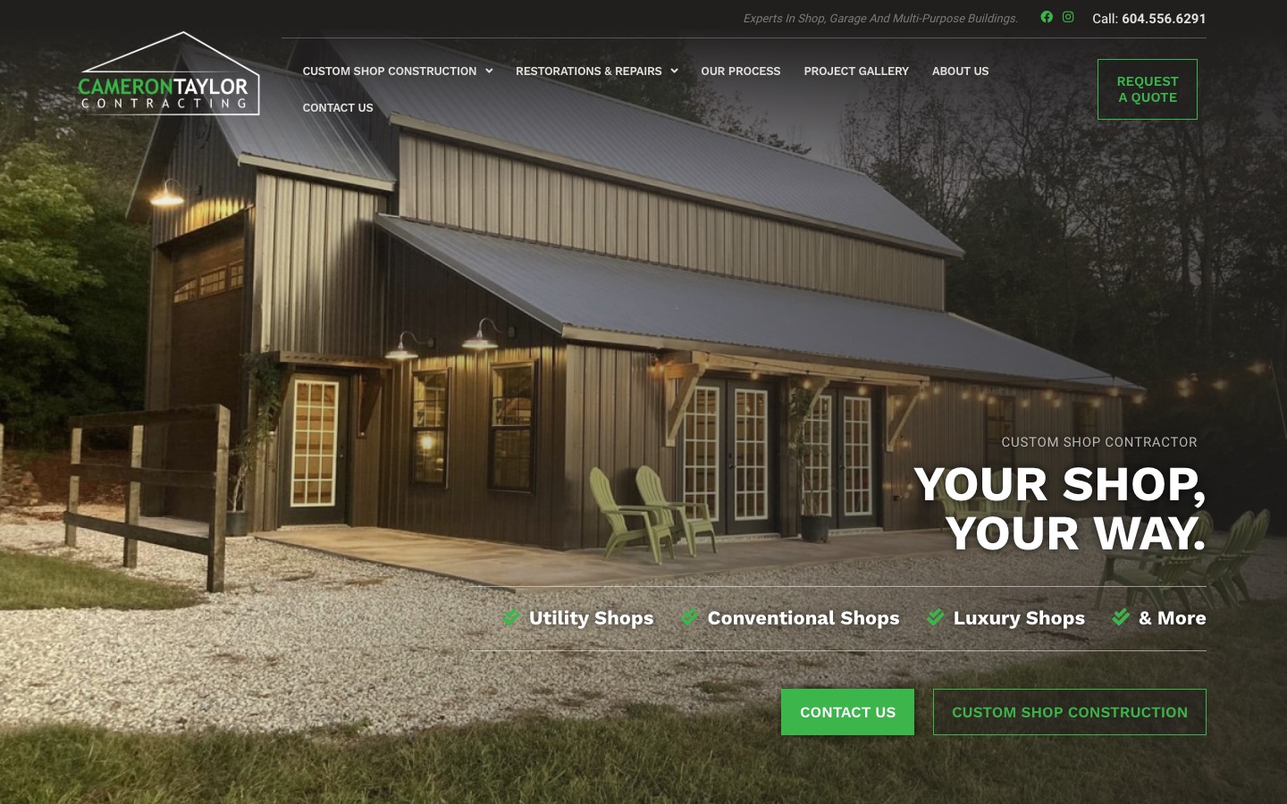 The current homepage
